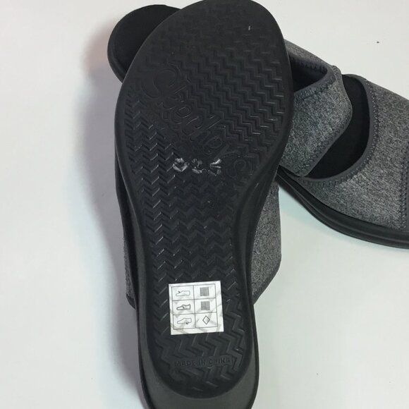 Skechers Memory Foam Rumblers Strappy Wedge Sandals 6.5 Grey - Picture 8 of 10